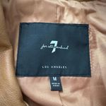 7 For All Mankind brown faux leather moto jacket size M Photo 6