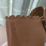 Jack Rogers Booties Brown Tan Leather Ankle Boots Marianne Scallop Trim Casual Photo 5