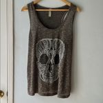 Lace Sugar Skull Brown & Gold Lamé Tank•sz L/XL Size L Photo 9