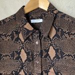 Equipment  brown ombré snake print silk shirt Photo 3