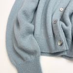 Doen Petra Alpaca Merino Wool Crewneck Button Knit Cardigan Sweater S Blue Photo 7