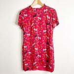 Anthropologie  Corey Lynn Calter Novelty Elephant Print Shirt Dress Size Medium Photo 1