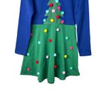 Mighty fine Christmas Tree Pom Pom Knit Sweater Dress Size Large Holiday NWT Photo 4