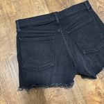 Gap Womens Black Denim Jean Shorts Sz 27 Whiskering 3” Inseam High Rise Photo 6
