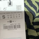 ZARA NWT Animal Print High Waisted Ruched Mini Skirt Green Small Photo 4