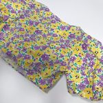 River Island floral Puffed Sleeve tie front crop top Yellow and Purple size 14 Photo 10