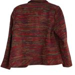 Coldwater Creek  Red Multicolor Lined Blazer Size Medium Photo 2