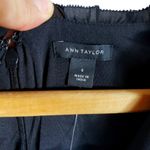 Ann Taylor Black Lace Trim Flare Sleeve Midi Dress Photo 7