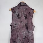 Kaktus Sweater Vest Womens XL Purple Acrylic Knit Abstract Print Cowl Neck Photo 6