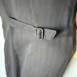 Hillard & Hanson Vintage 90’s Midi Dress Size 10 Black Pinstripe Button Front Photo 4