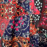 Rachel Zoe Satiny Bandana Print Multicolor Halter Top size Medium Tie Neck Back Photo 6