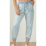 Loft  light blue jogger pants with elastic waistband and drawstring Size MT Photo 15
