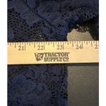 Slinky Brand  Womens 1X/2X 3 Piece Set Cardigan Tank Skirt Navy Blue Lace READ Photo 11