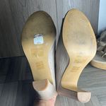 EXPRESS Cream Crocodile Embossed Mules Photo 2