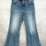 EXPRESS Womens 70s Flare Jeans Size 10 Short Distressed Y2K Retro Indie Street Photo 0