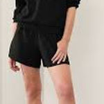 Athleta  Retroterry 1/2 Zip Hoodie Womens Size Medium Black NWT Photo 0