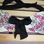 Target 🔥 Bikini Band Top Bow Tie Pink Black Photo 2