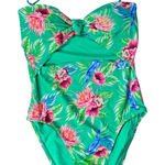 BCBG Generation Green Floral Parrot One Piece Swimsuit Women's Size S Photo 0