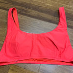 Aerie Scoop Neck Bikini Swim Top Bright Coral Womens Size XL Swimwear Beach Photo 0