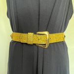 None Glittery Gold Womens Belt Size Small Jewel Medallions L Gold Buckle 1.75" Retro Photo 12