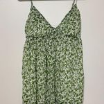 Abercrombie & Fitch  Floral Babydoll Plisse Ruched Mini Dress Size Large Petite Photo 1