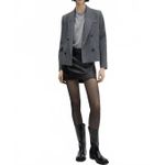 Mango Animal Print Effect Mini Skirt Black Faux Leather XL Photo 4