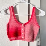 RE/DONE $295 NWT RED SPACE DYE BUTTON FRONT TOP SZ SMALL Photo 1