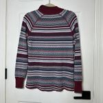 Eddie Bauer  Fair Isle Nordic Quarter Zip Cotton Blend Knit Sweater Womens Size M Photo 6