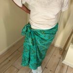 Gap  EUC Women's Green Yellow Floral Pool Wrap Sarong Skirt One Size Photo 7