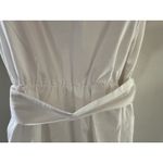 EXPRESS White Sleeveless Button Down Shirt Dress Tie Waist Belt Ruffle Sz S Photo 5