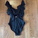 J.Crew NWOT black ruffled scoop back one piece swimsuit 10 Black Photo 7