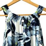 Chico's Maxi Blue Floral Watercolor Resort Keyhole Halter Dress Size 3 (XL) Photo 3