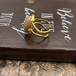 Handmade Large Oval Unakite Gemstone Ring – Adjustable Stainless Steel Photo 3