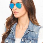Ray-Ban Blue Mirrored Aviators Photo 0