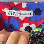 ZARA Women's Floral Print Shoulder Pad Patchwork Blouse Top Size Small Photo 4