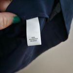 Banana Republic Blouse Short Sleeve Navy Blue Silver Clips Business Casual Light Photo 6