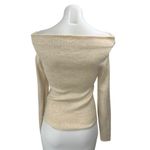 Commense Women's Beige Off The Shoulder Long Sleeve Knit Sweater Top Size S Photo 1