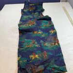 Dennis Goldsmith Vintage Dress Size 8 Horse Equestrian Print Sleeveless Rayon Blue Photo 4