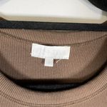 Meshki Dress Women's Small Brown Ribbed Knit Side Slit Bodycon Sleeveless Photo 4