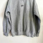 Nike‎ Embroidered Logo Sweater Sweatshirt Pullover Womens Size Medium Grey Gray Photo 2