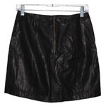 Free People Womens  Black Faux Leather Vegan Solid Casual Dress Mini Skirt Size 4 Photo 1
