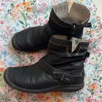 Jbu “Ellie” Black Scrunch Ankle Boots with Buckle, Sz 9 (Wide) Photo 7