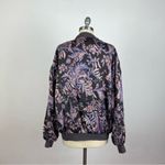 Free People  Paisley Satin Print Bomber Jacket Photo 5