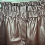 Laundry by Shelli Segal  Faux Leather Shorts Dark Brown M Photo 3