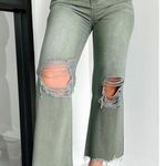 Velvet Tees Vervet Super High Rise 90s Vintage Crop Flare Jeans Green Size 27 Photo 0
