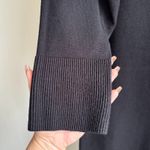 ZARA  Quarter Zip Maxi Sweater Dress with Ribbed Knit Trim in Black size Small Photo 6