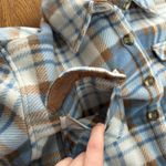 Blue and brown flannel jacket Photo 3