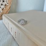 Intertwined Bypass Swirl Silver Round Ring “Aramis” Classic Elegant Glam Sparkly Jewelry Photo 10