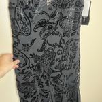 Women's Dress VTG Burnout Velvet Paisley Y2K Deadstock Fairy Goth Vampy Witchy Black Size 16P Photo 4
