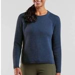 Title Nine Szabo merino wool navy pullover sporty sweater Photo 0